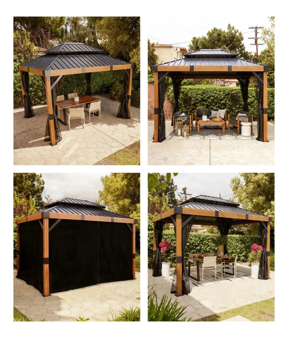 SOJAG Pavillons - Pavillon Fontana 10x12, inkl. Moskitonetz, ca. B363/H310/T298 cm