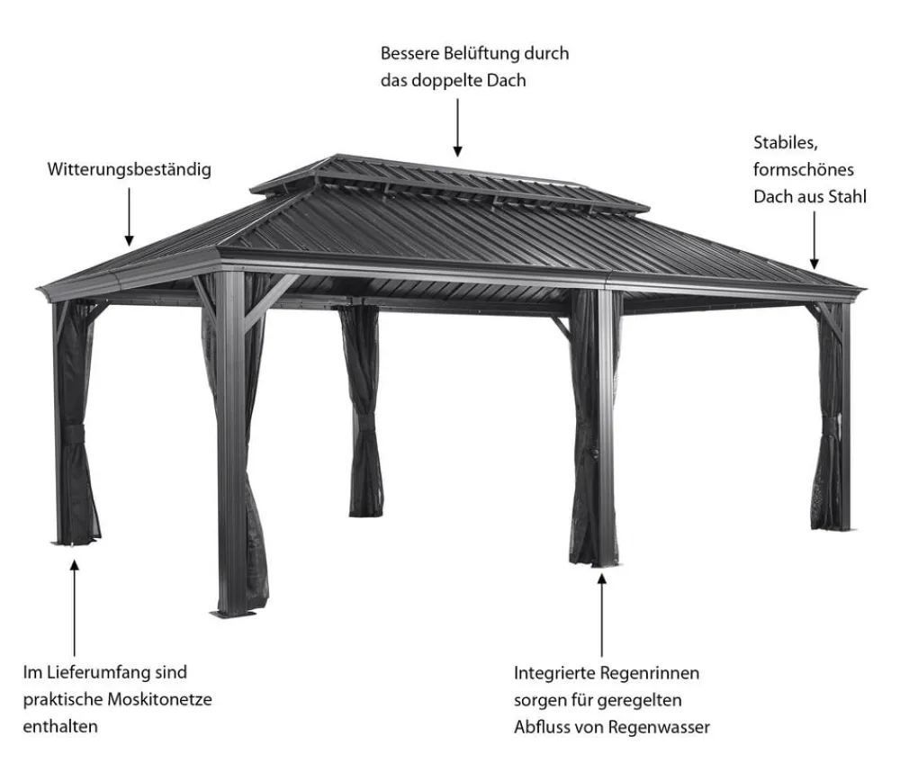 SOJAG Pavillon Messina Dunkelgrau New