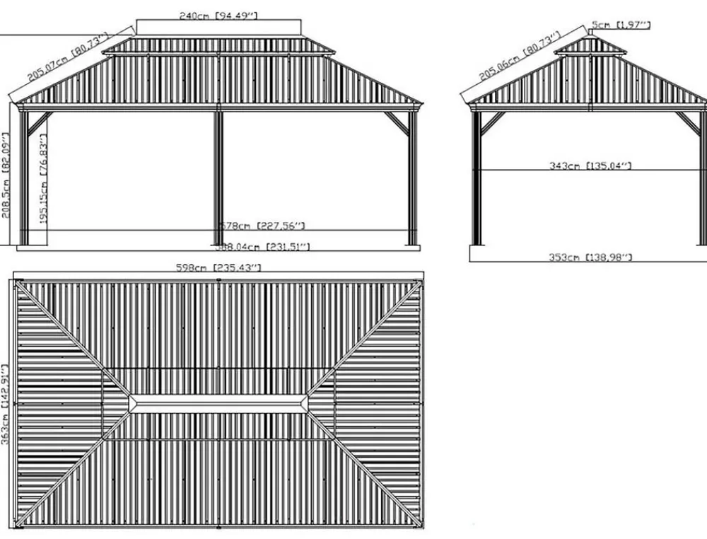 SOJAG Pavillon Messina Dunkelgrau New