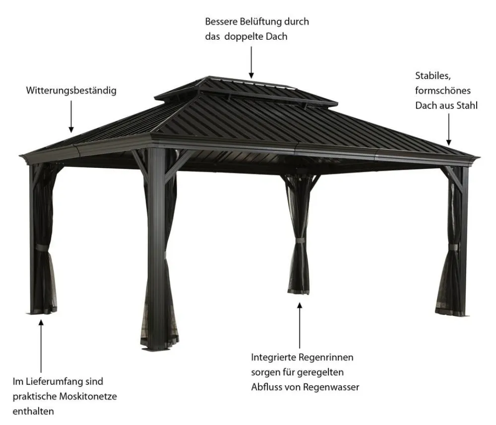 SOJAG Pavillons - Pavillon Messina Dunkelgrau