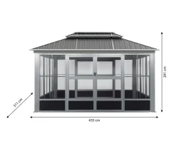 SOJAG Pavillons - Pavillon Olan 1014, ca. B435/H291/T311 cm Schwarz
