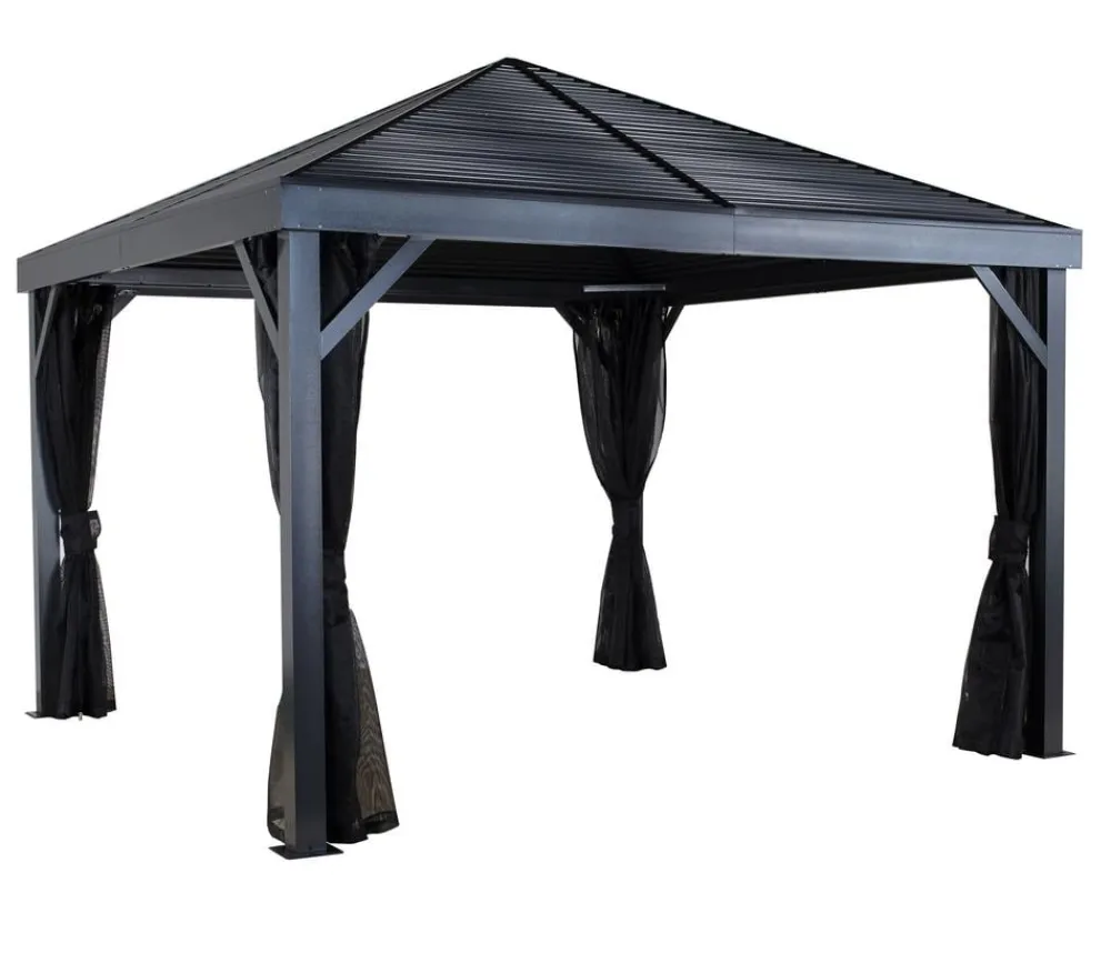 SOJAG Pavillon South Beach 12x12, ca. B363/H310/T363 cm Dunkelgrau Outlet