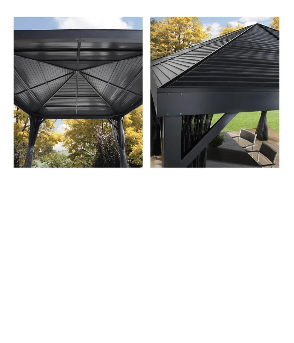 SOJAG Pavillon South Beach 12x12, ca. B363/H310/T363 cm Dunkelgrau Outlet