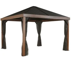 SOJAG Pavillons - Pavillon Valencia 12x12, inkl. Moskitonetz, ca. B363/H310/T363 cm