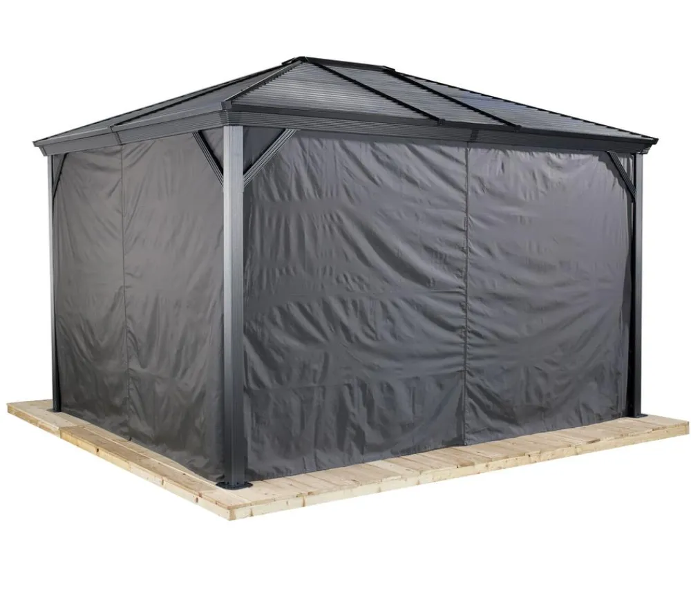 SOJAG Pavillon Ventura 10x10, ca. B295,5/H260,5/T295,5 cm Dunkelgrau Clearance