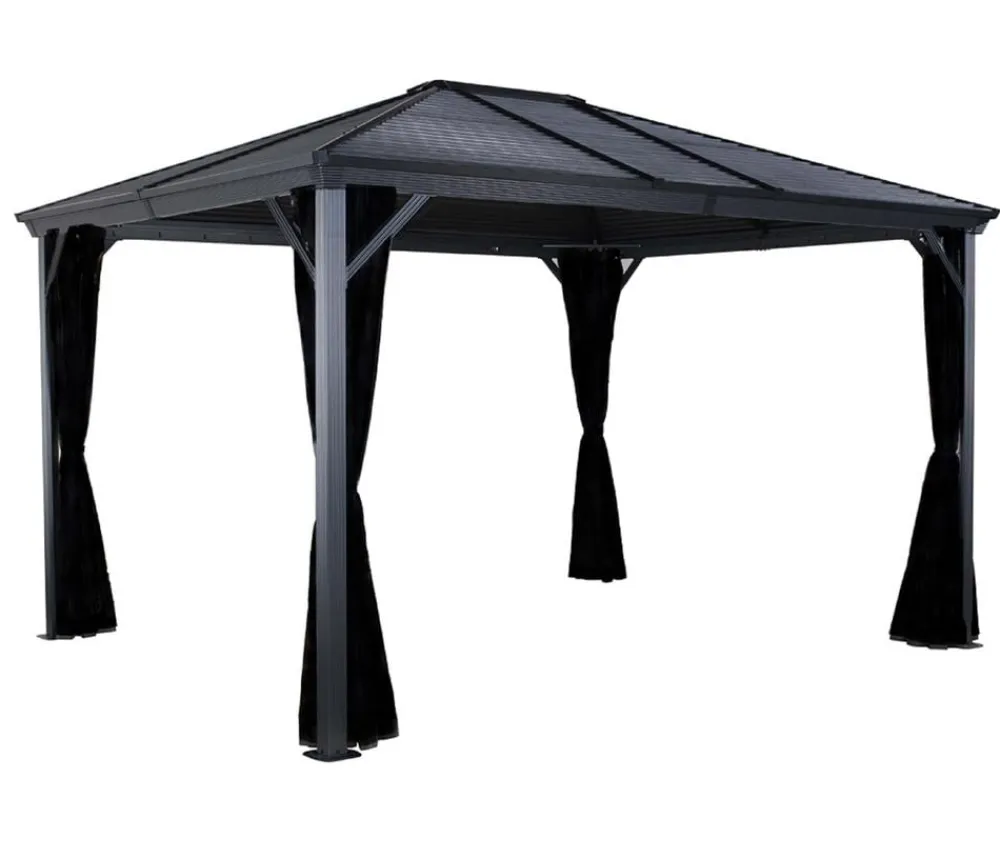 SOJAG Pavillon Ventura 10x10, ca. B295,5/H260,5/T295,5 cm Dunkelgrau Clearance