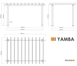 SOJAG Pergolen > Pergola Yamba 10x16, ca. B495/H252,6/T295 cm