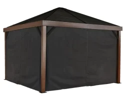 SOJAG Pavillons - Vorhang-Set für South Beach & Valencia 12x12 Schwarz