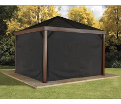 SOJAG Pavillons - Vorhang-Set für South Beach & Valencia 12x12 Schwarz
