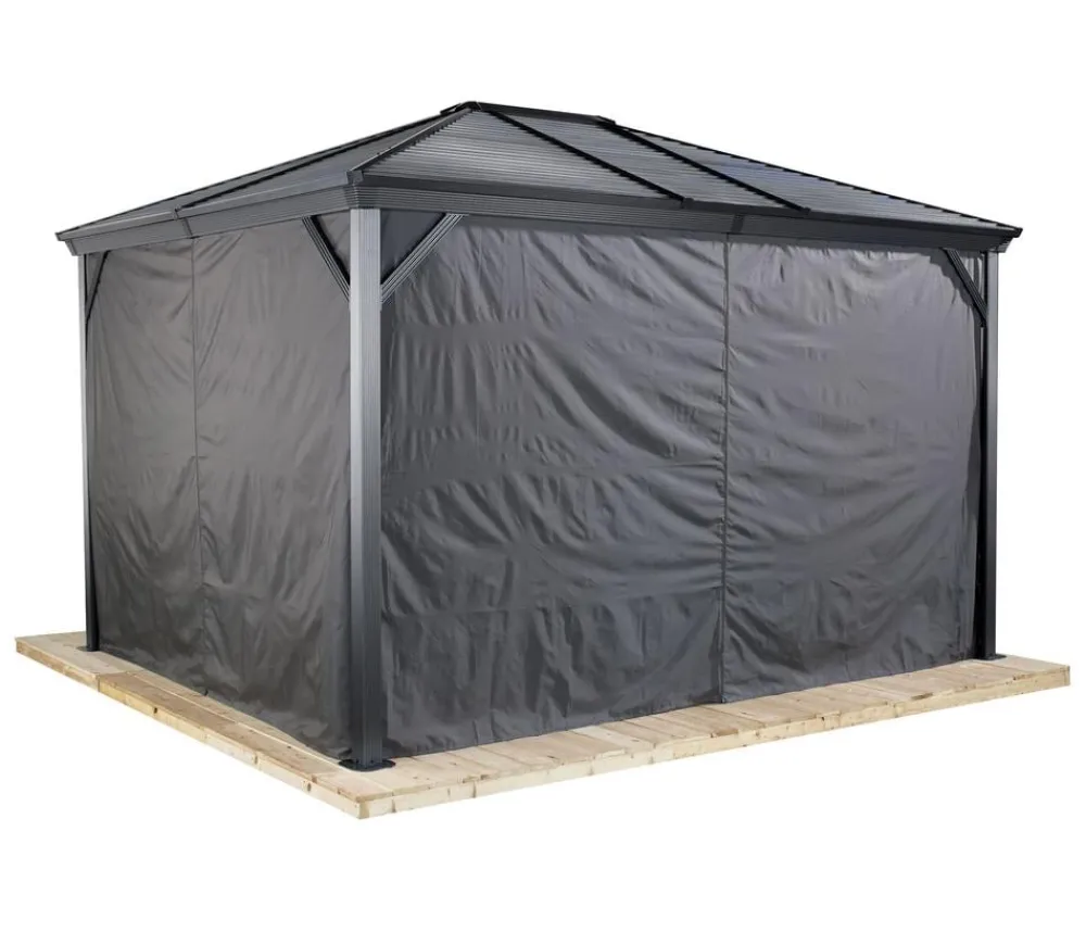 SOJAG Vorhang-Set für Ventura 10x14 Dunkelgrau Best