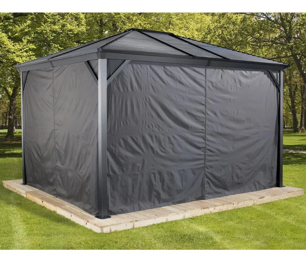 SOJAG Pavillons - Vorhang-Set für Ventura 10x10 Dunkelgrau