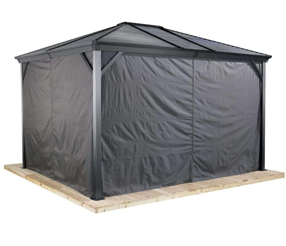 SOJAG Pavillons - Vorhang-Set für Ventura 10x10 Dunkelgrau