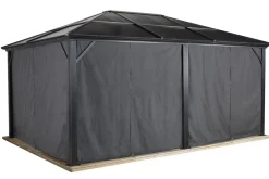 SOJAG Pavillons - Vorhang-Set Meridien 12x16 Dunkelgrau