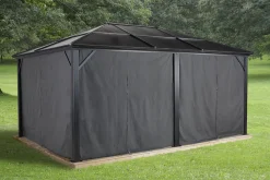 SOJAG Pavillons - Vorhang-Set Meridien 12x16 Dunkelgrau