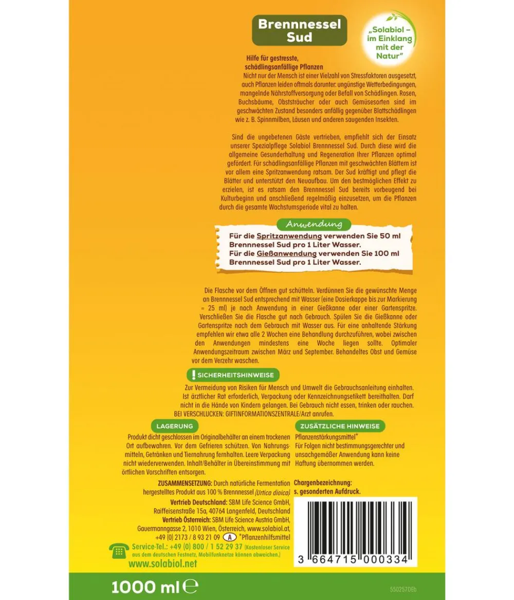 Solabiol Spezialdünger > ® Brennnessel Sud, 1 l