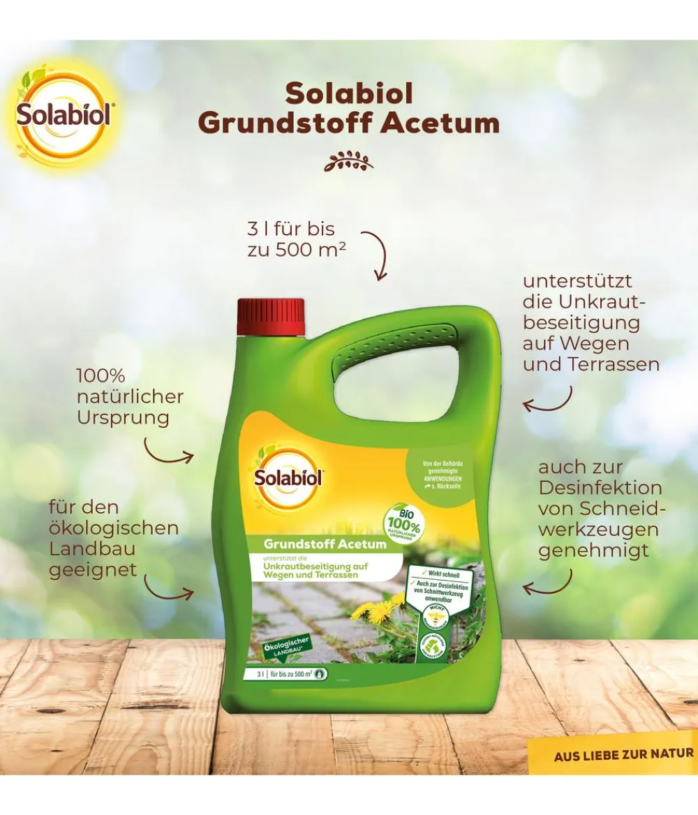 Solabiol Unkrautvernichter > ® Grundstoff Acetum, flüssig, 3 l