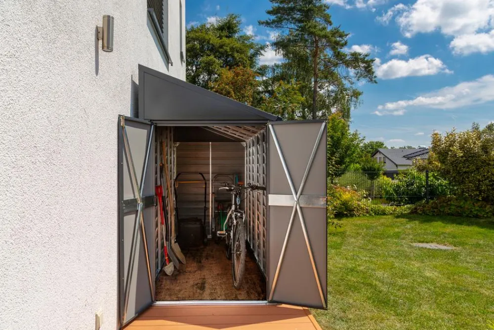 SPACEMAKER Gartenhäuser & Gerätehäuser - Anlehngerätehaus Dunkelgrau