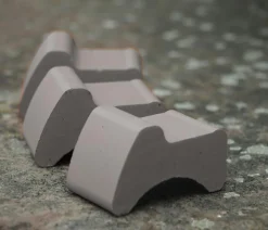 Spang Terrakotta-Füßchen, ca. B6,5/H3,8/T4 cm, 3 Stk. Grau Clearance
