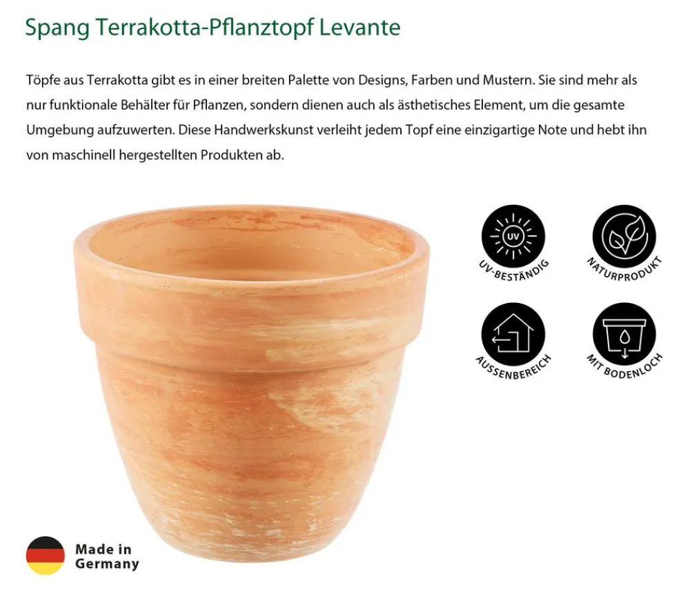 Spang Blumentöpfe & Übertöpfe > -Pflanztopf Levante, rund, marmoriert