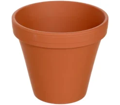 Spang -Topf Vaso, rund Terrakotta New