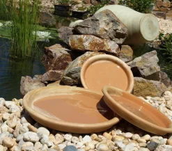 Spang Blumentopf Untersetzer > -Untersetzer, rund, hell marmoriert