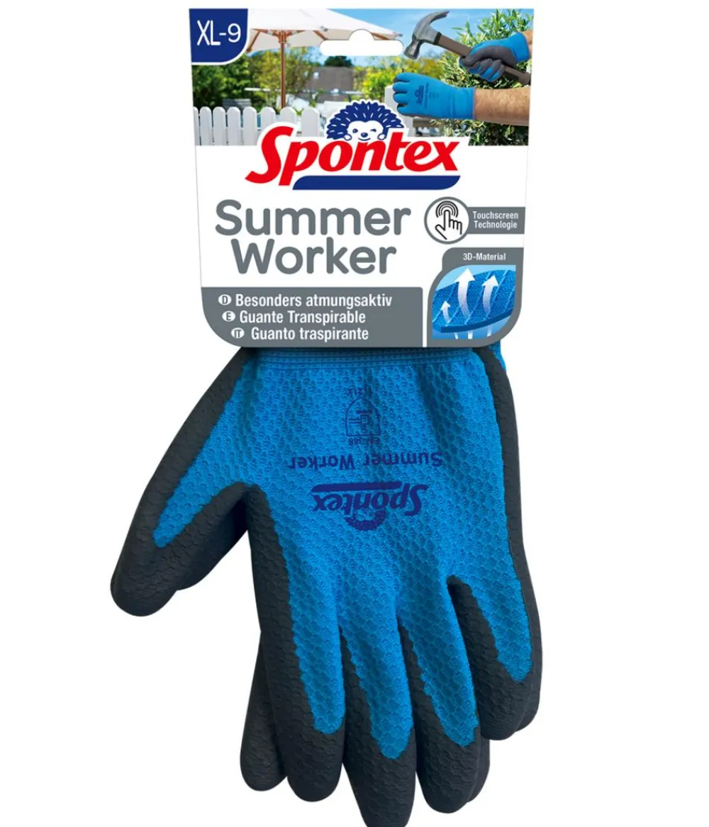Spontex® Gartenhandschuhe - Spontex Arbeitshandschuhe Summer Worker, Blau