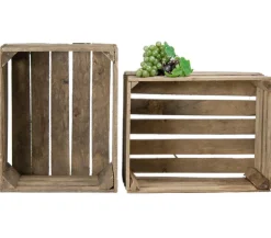 Stijf Aufbewahrungsboxen|Mehr Haushaltshelfer > Holzkiste, natur, ca. B50/H30/T40 cm
