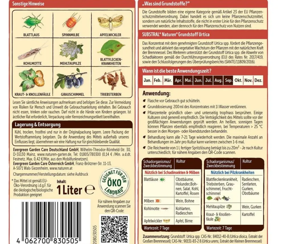 Substral® Universaldünger > Naturen® Grundstoff Urtica Pflanzenstärkungsmittel, flüssig, 1 l