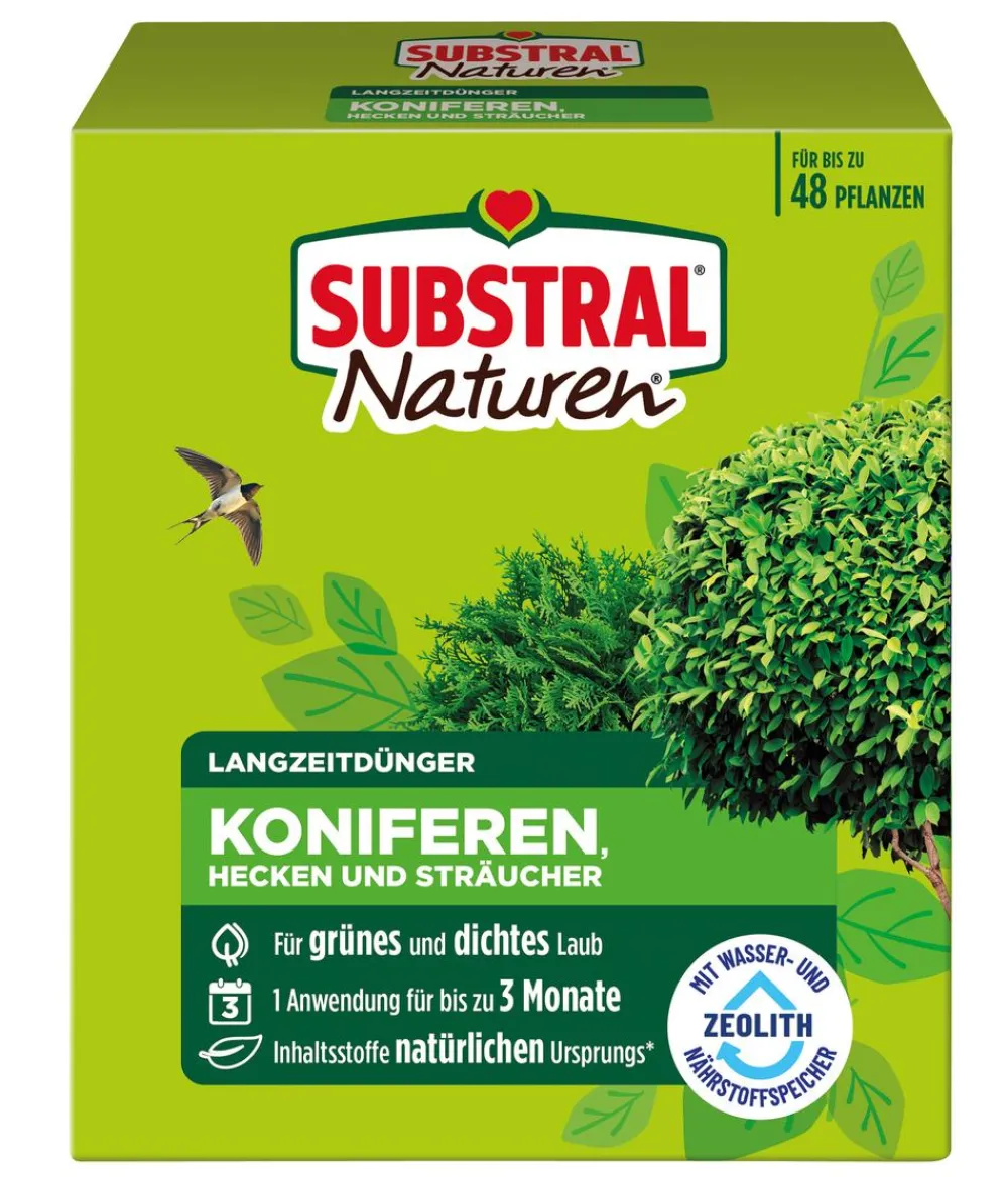 Substral® Spezialdünger|Bio-Dünger - Naturen® Langzeitdünger Koniferen, Hecken und Sträucher, 1,2 kg
