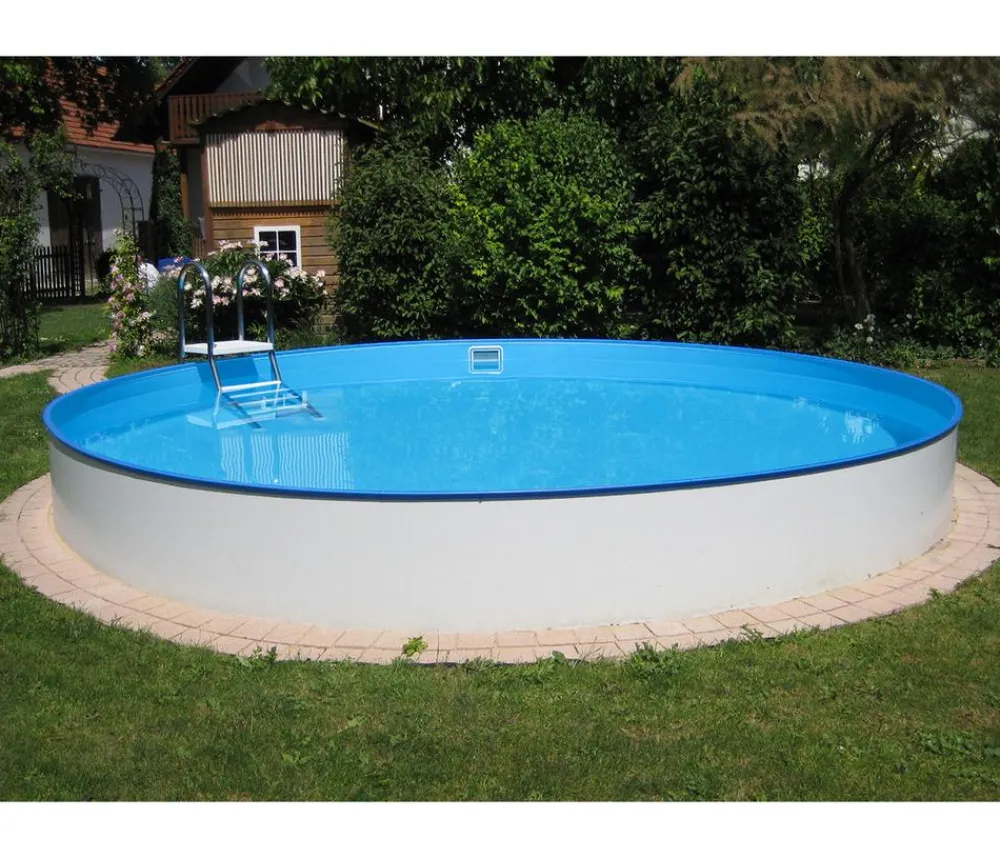Summer Fun Stahlwand-Einbaupool-Set Exklusiv, halbhoch, ca. Ø420/H150 cm Outlet