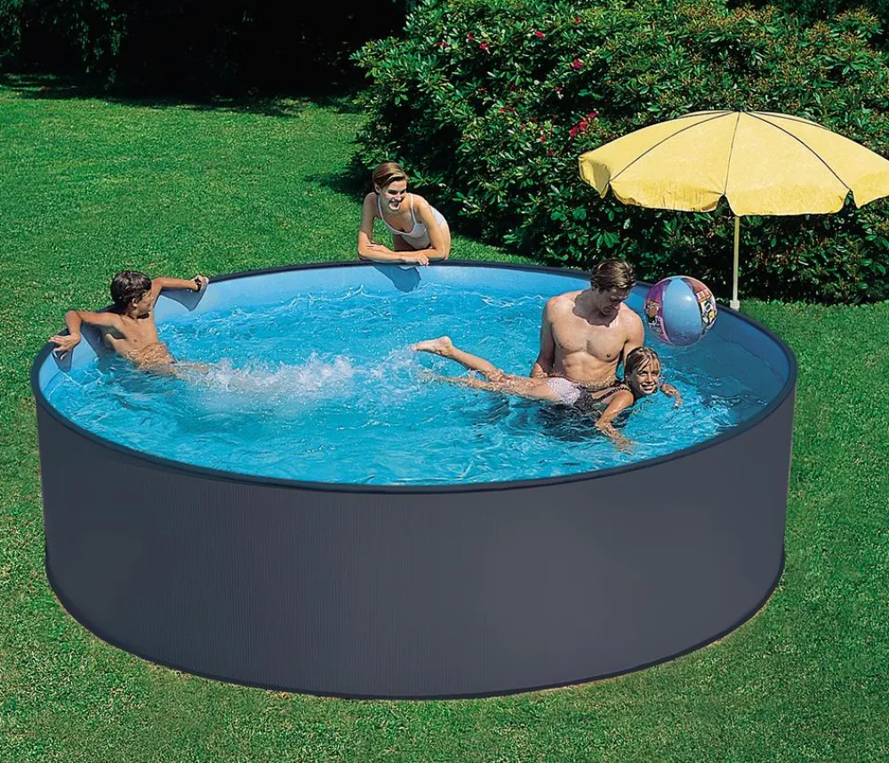 Summer Fun Pools & Whirlpools - Stahlwandpool-Set Einsteiger Pro, rund, anthrazit