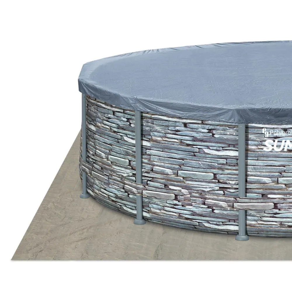 Summer Waves Elite Frame Pool Steinoptik Grau