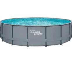 Summer Waves Pools & Whirlpools > Frame Pool, anthrazit, rund
