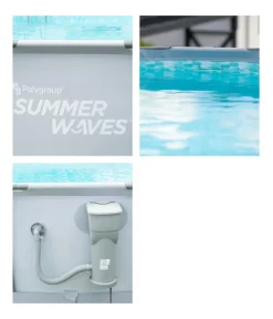 Summer Waves Pools & Whirlpools > Frame Pool, anthrazit, rund