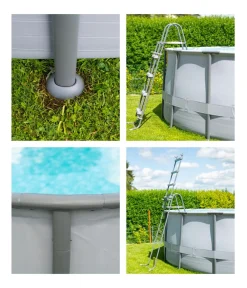 Summer Waves Pools & Whirlpools > Frame Pool, anthrazit, rund