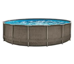 Summer Waves Pools & Whirlpools > Frame Pool Rattan, rund, ca. Ø457/H106 cm