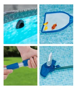 Summer Waves Frame Pool Rattan, Grau Discount