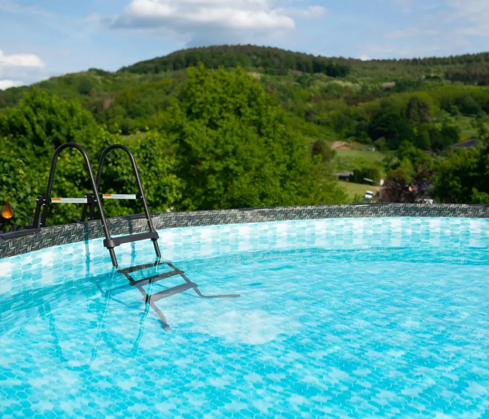 Summer Waves Frame Pool Rattan, Grau Discount
