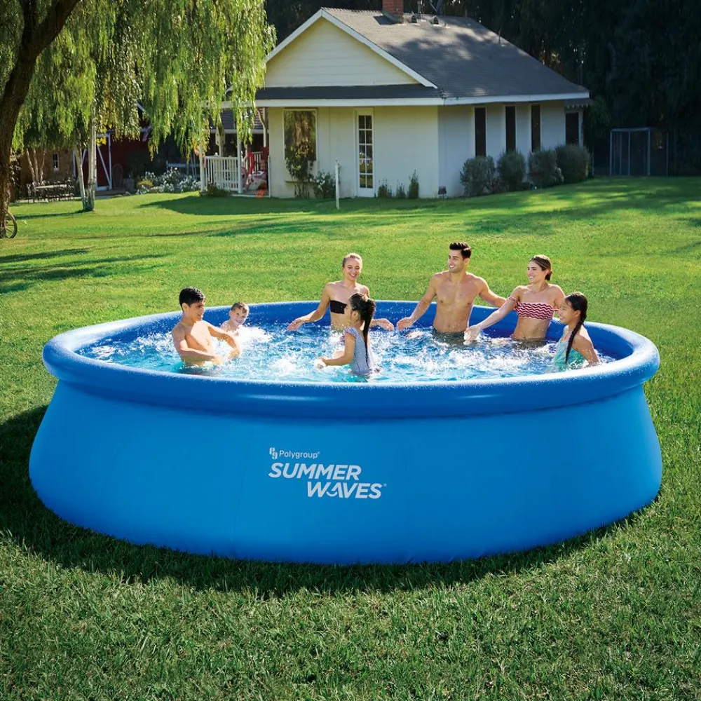 Summer Waves Rundpool Blau Clearance
