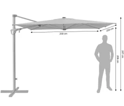 Suncomfort Sonnenschirme > by Glatz Ampelschirm Familyflex, rechteckig, ca. B250/T250 cm