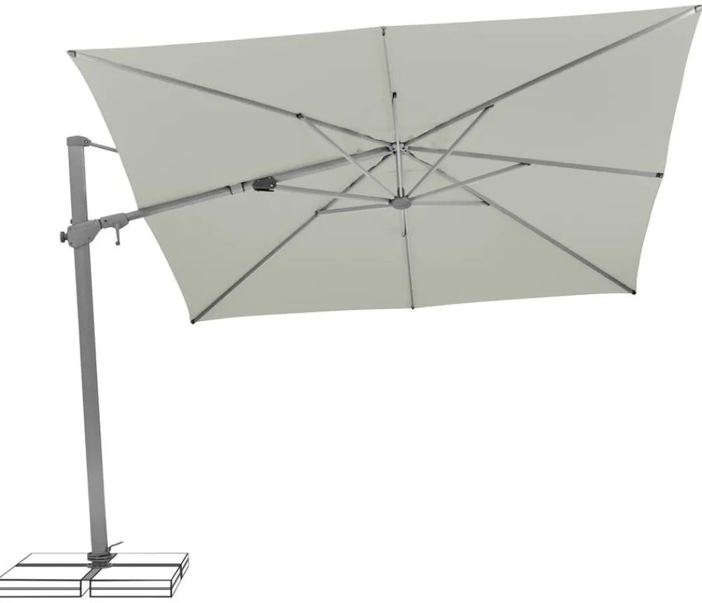 Suncomfort by Glatz Ampelschirm Varioflex, rechteckig, ca. B300/T300 cm Grau Best