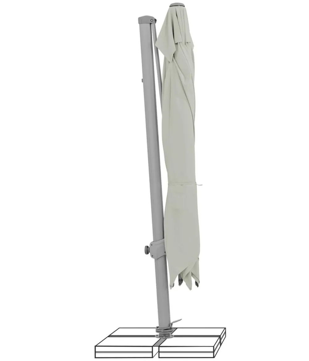 Suncomfort by Glatz Ampelschirm Varioflex, rechteckig, ca. B300/T300 cm Grau Best