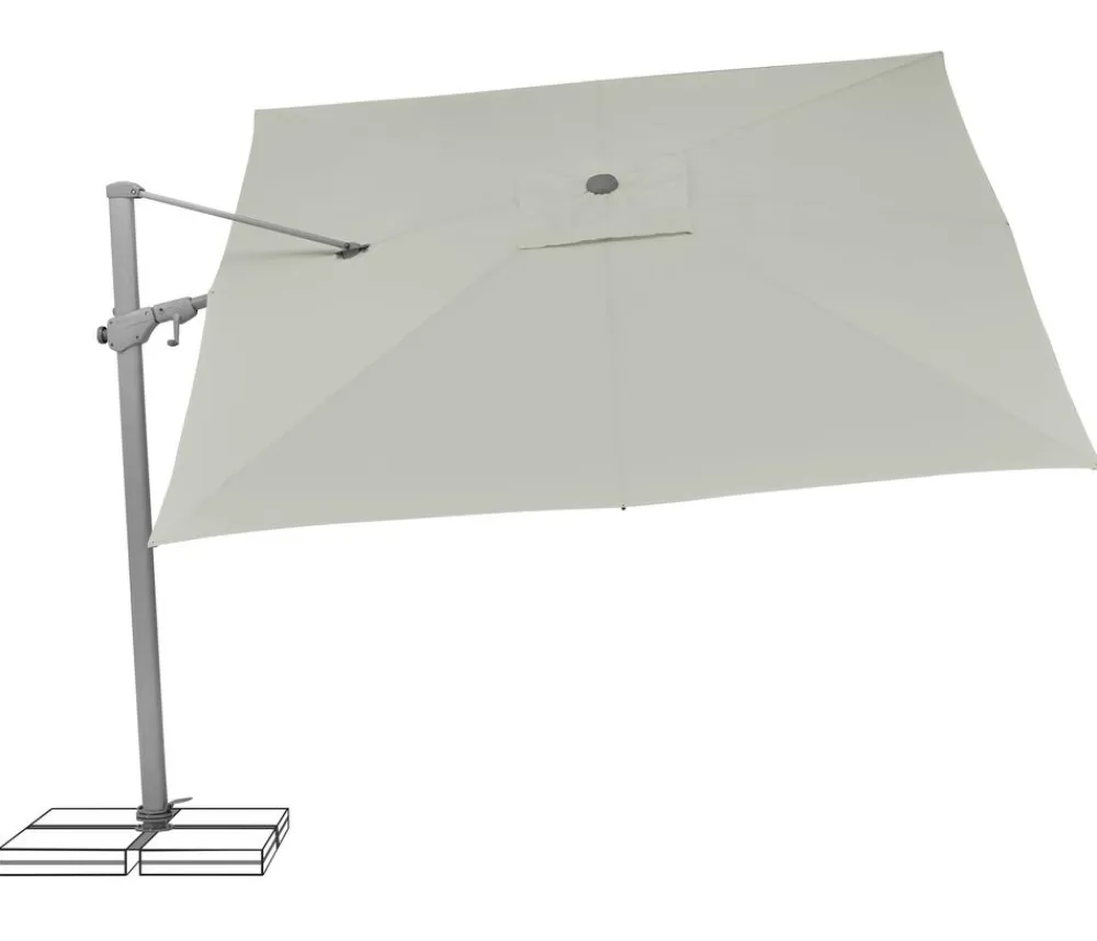 Suncomfort by Glatz Ampelschirm Varioflex, rechteckig, ca. B300/T300 cm Grau Best