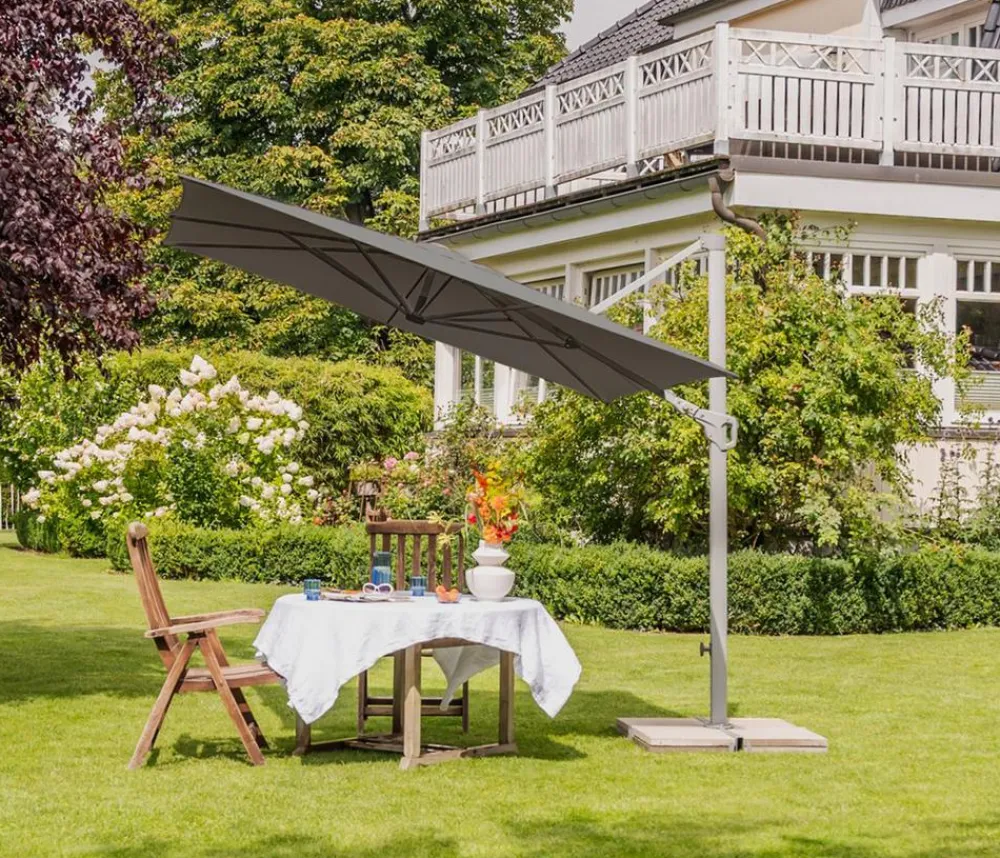 Suncomfort Sonnenschirme - by Glatz Ampelschirm Familyflex, rechteckig, ca. B250/T250 cm Dunkelgrau