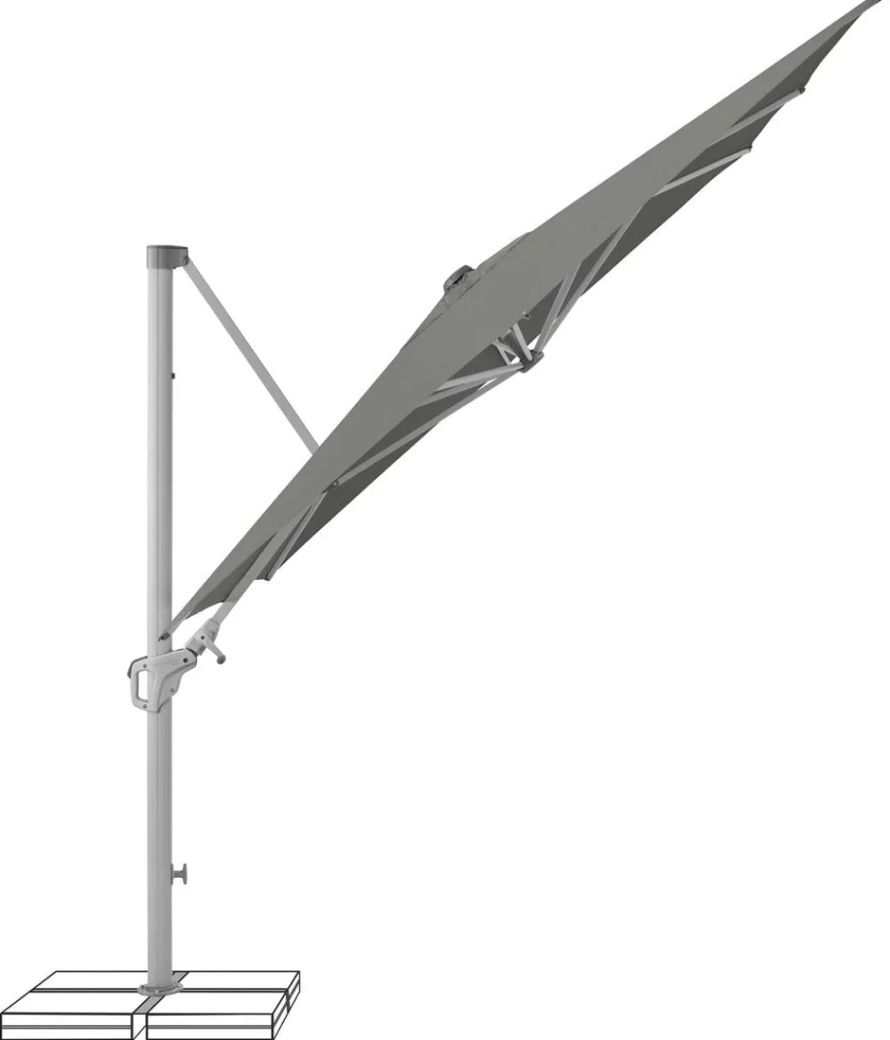 Suncomfort Sonnenschirme - by Glatz Ampelschirm Familyflex, rechteckig, ca. B250/T250 cm Dunkelgrau