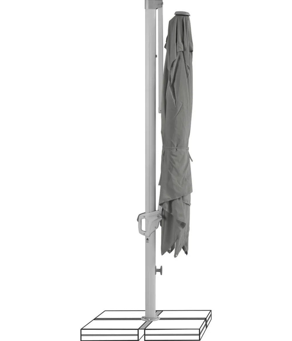 Suncomfort Sonnenschirme - by Glatz Ampelschirm Familyflex, rechteckig, ca. B250/T250 cm Dunkelgrau