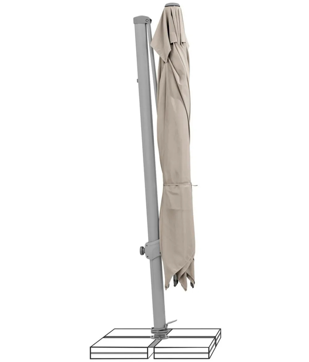 Suncomfort Sonnenschirme - by Glatz Ampelschirm Varioflex, rechteckig, ca. B300/T300 cm Taupe