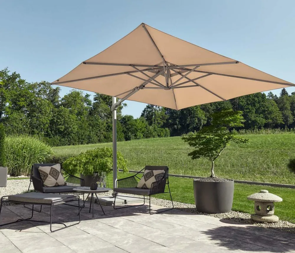 Suncomfort Sonnenschirme - by Glatz Ampelschirm Varioflex, rechteckig, ca. B300/T300 cm Taupe