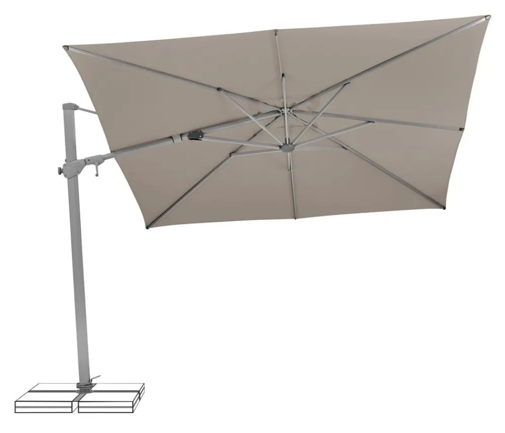 Suncomfort Sonnenschirme - by Glatz Ampelschirm Varioflex, rechteckig, ca. B300/T300 cm Taupe
