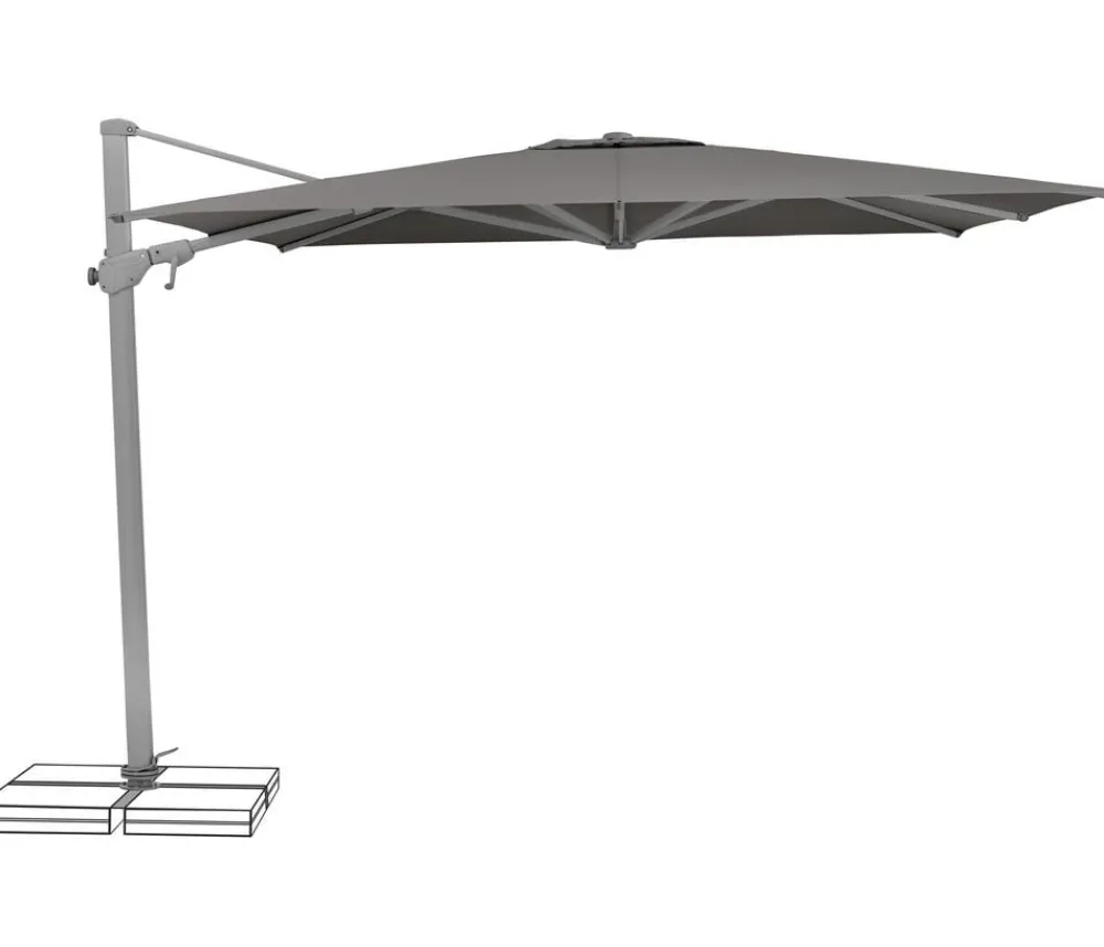 Suncomfort Sonnenschirme - by Glatz Ampelschirm Varioflex, rechteckig, ca. B300/T300 cm Dunkelgrau